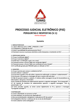 perguntas e respostas - Tribunal de Justiça de Minas Gerais