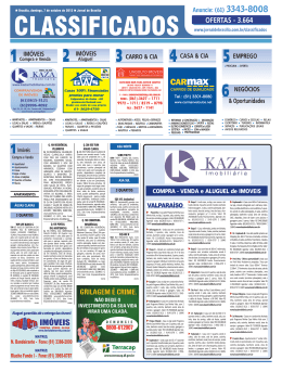 OFERTAS - 3.664 - O portal de notícias do Jornal de Brasília.