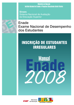 Manual do Enade 2008.