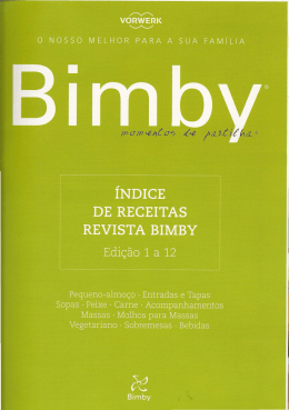Revista Bimby - Indice receitas N01