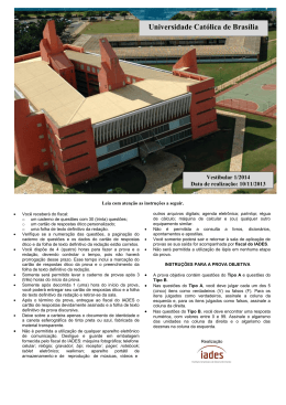 prova - Universidade Católica de Brasília