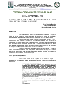 Ler Regulamento completo - Federação Paranaense de Futsal