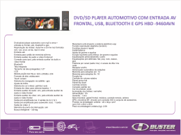 DVD/SD PLAYER AUTOMOTIVO COM ENTRADA AV FRONTAL