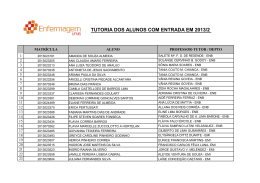 Lista de tutoria dos alunos com entrada no 2º/2013