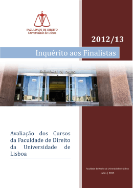 Inquérito aos Finalistas | 2012/2013