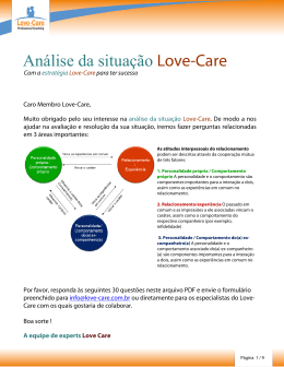 Formulário PDF: Análise da situação Love-Care