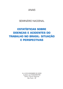 estatísticas sobre doenças e acidentes do trabalho no brasil