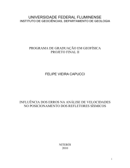 Curso de Graduação em Geofísica - Universidade Federal Fluminense