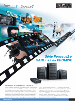 Série Pegasus2 e SANLink2 da PROMISE