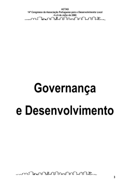 Governança e Desenvolvimento