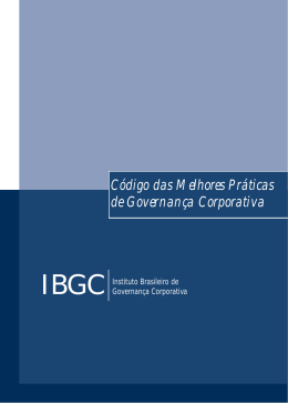 Código das Melhores Práticas de Governança Corporativa