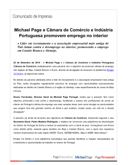 Michael Page e Câmara de Comércio e Indústria Portuguesa