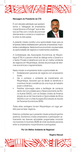 tamos a “delegação de empresários moçambicanos a Po