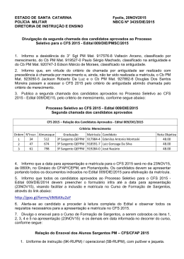 NBCG nº 3435/DIE/2015 - Polícia Militar de Santa Catarina