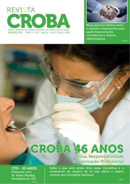 croba 46 anos - CROBA – Conselho Regional de Odontologia da