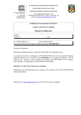 Carta Convite Nº 09/2010 - Secretaria da Saúde - RS