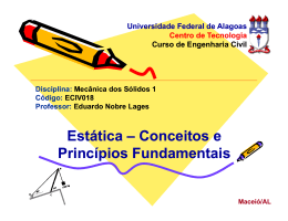 Estática Estática - Universidade Federal de Alagoas