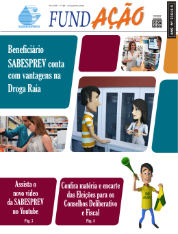 Beneficiário SABESPREV conta com vantagens na Droga Raia