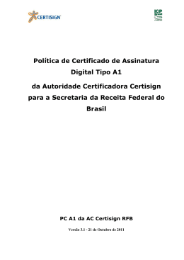 Política de Certificado - ICP Brasil