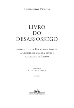 LIVRO DO DESASSOSSEGO - Companhia das Letras