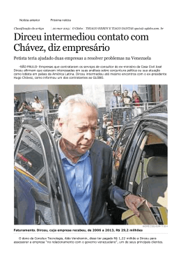 Dirceu intermediou contato com Chávez, diz empresário