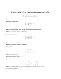 Terceira Lista de CCI-22 - Matemática Computacional