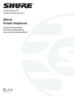SRH145 SRH145m+ Portable Headphones User Guide