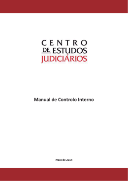 Manual de Controlo Interno - Centro de Estudos Judiciários