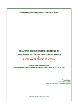 Relatório Controlo Interno - Direcção Regional de Agricultura e
