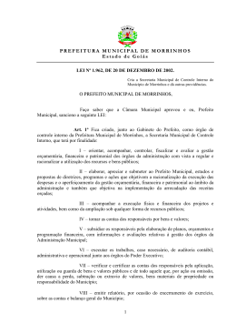 1.962 - Controle Interno - Câmara Municipal de Morrinhos