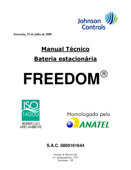 Baterias Freedom - Manual Técnico