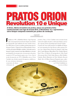Pratos Orion Séries Revolution 10 e Unique