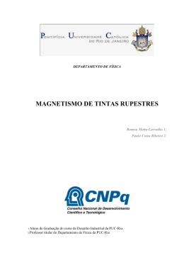 MAGNETISMO DE TINTAS RUPESTRES Romeu Motta - PUC-Rio