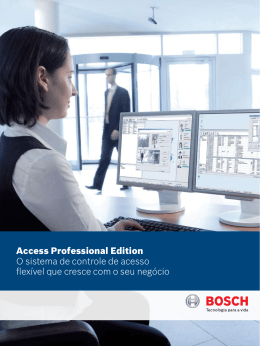 Access Professional Edition O sistema de controle de acesso