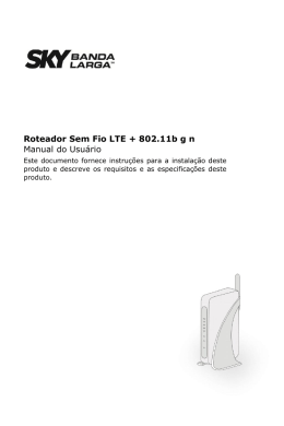 Roteador Sem Fio LTE + 802.11bgn Manual do
