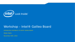 Workshop – Intel® Galileo Board
