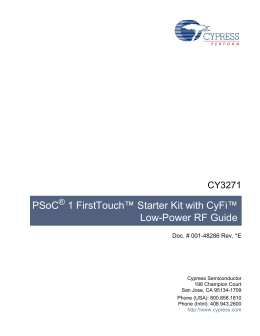 PSoC 1 FirstTouch™ Starter Kit with CyFi™ Low-Power