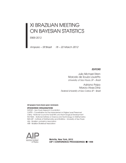 xi brazilian meeting on bayesian statistics