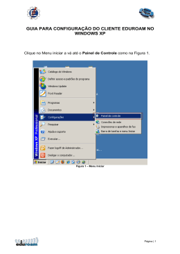 Configuração EduRoam Windows XP