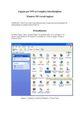 Ligação por VPN ao Complexo Interdisciplinar Windows XP (versão