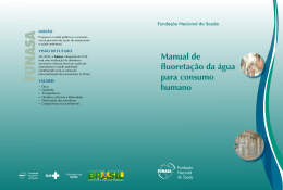 Manual de fluoretação da água para consumo humano