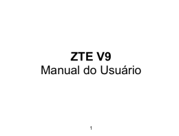 ZTE V9 Manual do Usuário