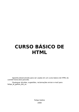 CURSO BÁSICO DE HTML - CIn - Centro de Informática da UFPE