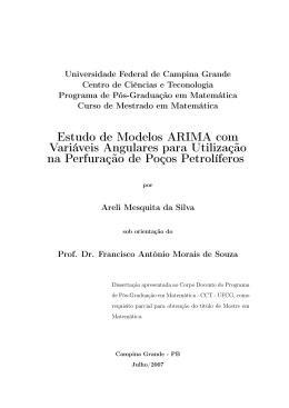 Estudo de Modelos ARIMA com Variáveis Angulares para Utilização