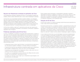 Infraestrutura centrada em aplicativos da Cisco
