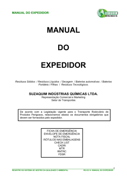 MANUAL DO EXPEDIDOR