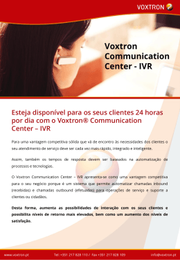 Voxtron Communication Center – IVR