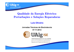 Qualidade da Energia Eléctrica - Instituto Superior de Engenharia