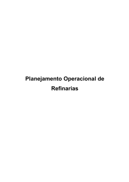 Planejamento Operacional de Refinarias