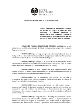 Emenda Regimental Nº 1, de 16 de Junho de 2015